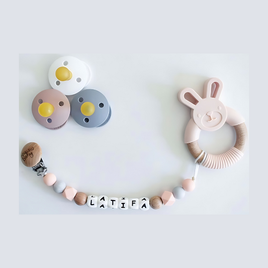 Name Clip- Baby Pink Bunny