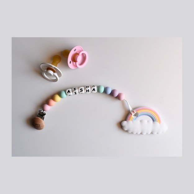 Name Clip- Pastel Rainbow