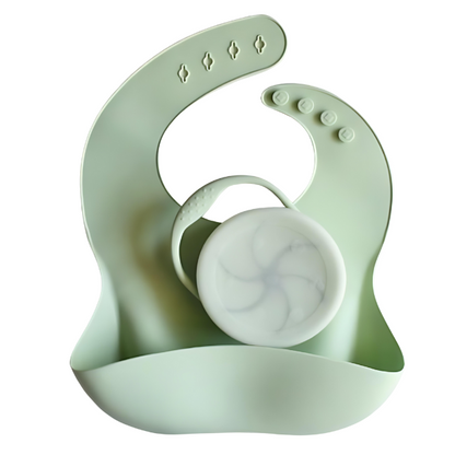 Soft Bib + Snack Cup Combo Pistachio